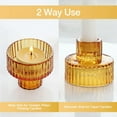 thumbnail image 2 of HofferRuffer Amber Taper Candle Holders, Set of 3, 2 of 9