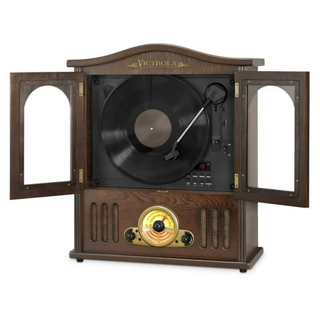 Victrola Wooden Wall Mount Nostalgic Record Player With Vertical Victrola Wooden Wall Mount Nostalgic Record Player With Vertical Turntable Cd And Bluetooth