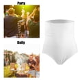 thumbnail image 6 of Unique Bargains Men's Abdominal Slim Shapewear High-waisted Tights Shorts Boxer Briefs Shaping M White, 6 of 7