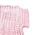 thumbnail image 6 of Womens Summer Scoop Neck Short Sleeve Sweater Casual Crochet Hollow Out Knit Tops Pullover Shirts Beach Coverup Pink M, 6 of 9