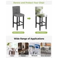 thumbnail image 3 of Sage Green Ombre Bar Stool Covers Set of 6, Vintage Shabby Abstract Plaid Art Stretch Washable Bar Chair Covers with Backs, Removable Pub Counter Height Chair Cover for Kitchen Dining Room Cafe, 3 of 7