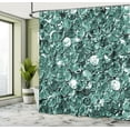 thumbnail image 5 of Ambesonne Pearls Shower Curtain, Ball Shapes Monochrome, 69"Wx84"L, Teal, 5 of 5
