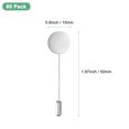 thumbnail image 3 of Uxcell 60 Pack Flat Round Tray Lapel Pin, DIY Corsage Pins 1.97", Silver Tone, 3 of 6