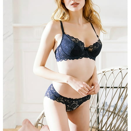 IFNND Women s Push Up Bra Thin Sponge Transparent Bra With Large Chest And Small Lace Women s SexyGather And Lift For Breathability Lingerie Bra Set Plus Size Full Coverage T-Shirt Bras