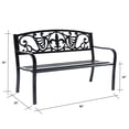 thumbnail image 4 of Metal Garden Bench Black Arrow Design, 4 of 4