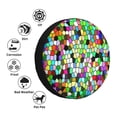 thumbnail image 4 of Logiee Colorful Tie Dye Stained Glass Print Spare Tire Cover, Universal Wheel Protectors,Waterproof Dust-Proof UV Sun Wheel Tire Cover,Fit for SUV, RV, Travel Trailer, Truck-17 inch, 4 of 6