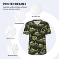 thumbnail image 3 of KLL Light Green Excavator for Men's Baseball Shirts,Short Sleeve Casual Shirts Button Down Shirt for Men Beach Summer Wedding Shirt-XX-Large, 3 of 7