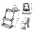 thumbnail image 3 of Asiento de entrenamiento para orinal PandaEar con escalerilla gris, 3 of 9