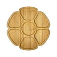 thumbnail image 2 of TopLLC Wooden Flower Shaped Tray Fruit Tray Wood Rotatable Tray, 2 of 5