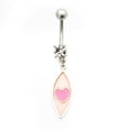 thumbnail image 1 of 14 Jauge Dangler Pastel Coeur Nombril Anneau, 1 of 3