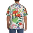 thumbnail image 5 of Disketp Men's Hawaiian Mushroom and Frogs Print Shirts Button Down Holiday Beach Shirts-3X-Large, 5 of 7