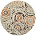 thumbnail image 5 of SAFAVIEH Veranda Petra Geometric Indoor/Outdoor Area Rug, Cream/Chocolate, 3' x 3' Round, 5 of 10
