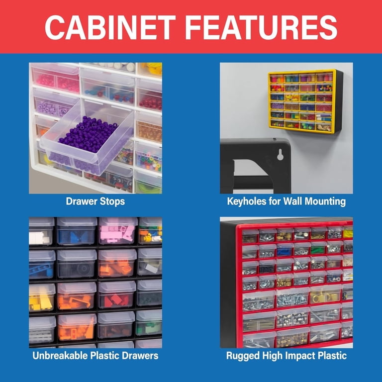 Free Shipping! Akro-Mils Plastic Storage Cabinet, 44 Drawers