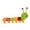 A, variant on Caterpillar Plush Toy Colorful Segmented Soft Body, Cute Long Insect Mascot for Bedroom Bedding Cushion, 15.7in 1-Pack. Comforting Cuddle Pillow for Adolescent, Great Birthday Gift