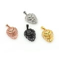 thumbnail image 2 of BACATUS CZ Pave Lion Head Pendant,Dainty Gold Animal Jewelry Accessories,DIY Bracelet/Necklace Charms 14x24mm 10cs, 2 of 2