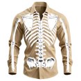 thumbnail image 5 of LIIPEE Halloween Graphic Shirt For Men Long Sleeve Turn Down Collar Button Up Shirts Male Autumn Comfortable Breathable Tops,XXL, 5 of 5