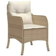 thumbnail image 2 of vidaXL Garden Chairs with Cushions 2 pcs Beige Poly Rattan, 2 of 5