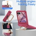 thumbnail image 3 of Oupeigar para Motorola Razr 2026/2025/2024 Funda con Soporte de Anillo, Protector de Pantalla Todo Incluido a Prueba de Golpes con Carga Inalámbrica Funda para Teléfono - Rojo Rosa, 3 of 10