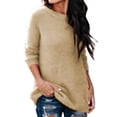 thumbnail image 1 of Fleece Fuzzy Sweater for Women Long Sleeve Casual Tunic Shirt Blouses, 1 of 2
