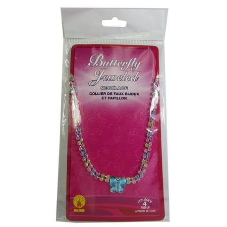 Rubie's 15 Pack Girls Butterfly Jeweled Necklace Halloween Accessory