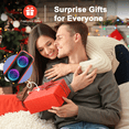 thumbnail image 6 of Portable Bluetooth Speaker, Bluetooth 5.3 Wireless Speaker, IPX7 Waterproof Outdoor Speaker, 24W Loud Stereo Sound, 12H Playtime, 7 Colorful RGB Lights for Outdoor/Home/Party, Gift Ideas, 6 of 9