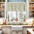 thumbnail image 2 of Valances for Windows, Vintage Sage Green Flowers Plants Rod Pocket Short Window Valance Curtains Holiday Window Treatment for Kitchen Living Room Bathroom, 42"x18", 2 of 7