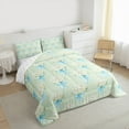thumbnail image 3 of Manfei Blue Bowknot Groovy Bedding Comforter Set, Rustic Flower Floral Twin Comforter Sets, Teens Girls Female Kids Reversible Bedding Set, Ultra Soft Home Decor, 2pcs, 3 of 8