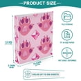 thumbnail image 5 of Cat Paw Pink 3 Ring Binders 1.5 inch Hardcover File Folders with Interior Pockets A4 Size Organizer for School Office Hospital, 5 of 8