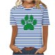 thumbnail image 1 of Camisetas Casuales de Mujer Nueva Moda Impresa Cuello Tripulado Manga Corta, Top Ligero para Diario Y Fiesta, 1 of 4