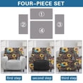 thumbnail image 6 of FOR U DESIGNS Butterfly Sunflower Tiger Print Recliner Chair Covers with Armrest, Breathable Reclining Slipcovers Comfortable Recliner Couch Covers with Storage Pocket, 6 of 8