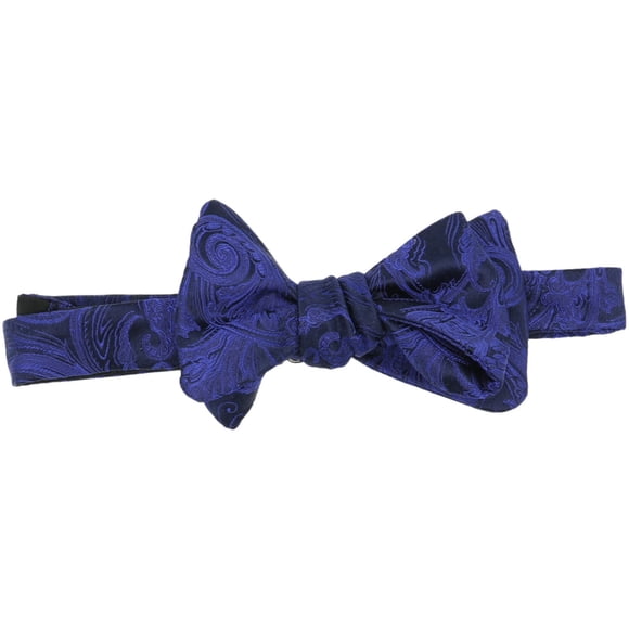 Dion Nœud Papillon Cachemire en Soie Bleu Marine / Cobalt Brillant pour Homme - Taille Unique