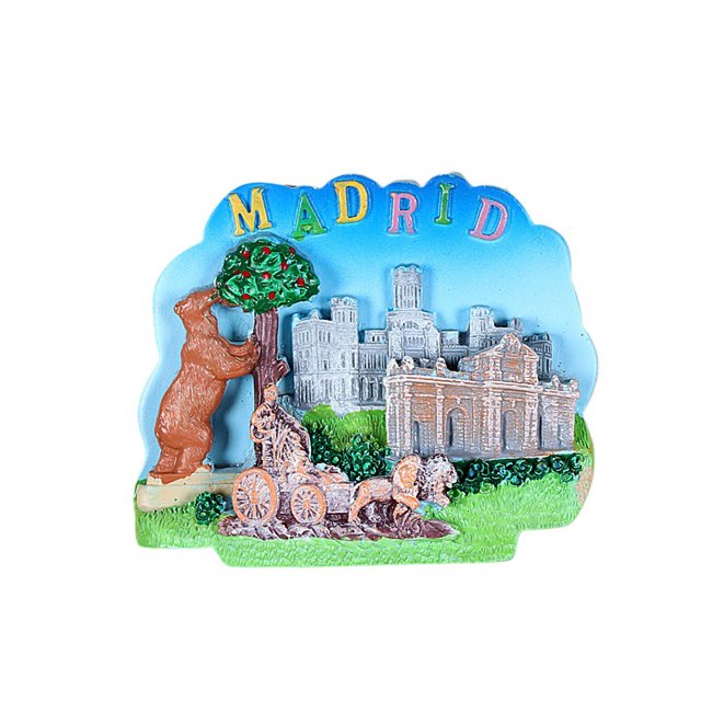 Imán para nevera Madrid City Souvenir Bear & Tree Puerta, 1 kg