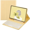 thumbnail image 1 of CUITING 2021 New iPad 9 iPad 8 iPad 7 10.2” Air 3 Pro 10.5 键盘保护套 Cute Round Key Color Wireless Keyboard  Detachable BT Keyboard Cover for iPad 9th 8th 7th Air 3rd Generation, 1 of 7
