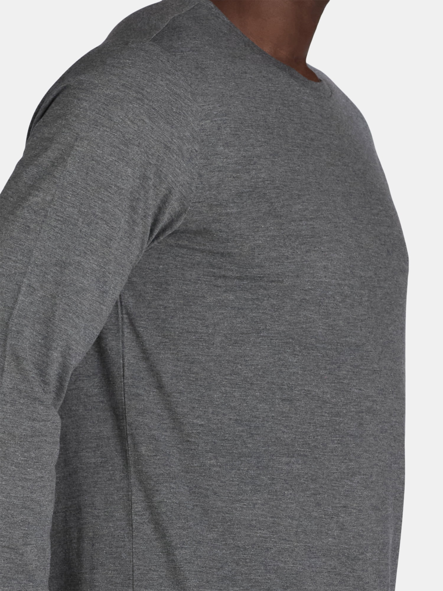 Athletic Works Men's and Big & Tall Men's Tri-Blend Tee with Long Sleeves, Sizes XS-4XLT