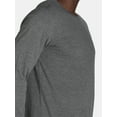 thumbnail image 5 of Athletic Works Men's and Big & Tall Men's Tri-Blend Tee with Long Sleeves, Sizes XS-4XLT, 5 of 5