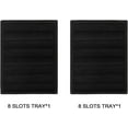 thumbnail image 2 of Small Jewelry Tray Set,Velvet Ring Organizer,Stackable Jewelry Organizer Tray,Mini Jewelry Drawer Organizer,4.92 x 3.74 x 0.9 Inches,7 Slots Ring Tray for Women (Set 2,Black), 2 of 11