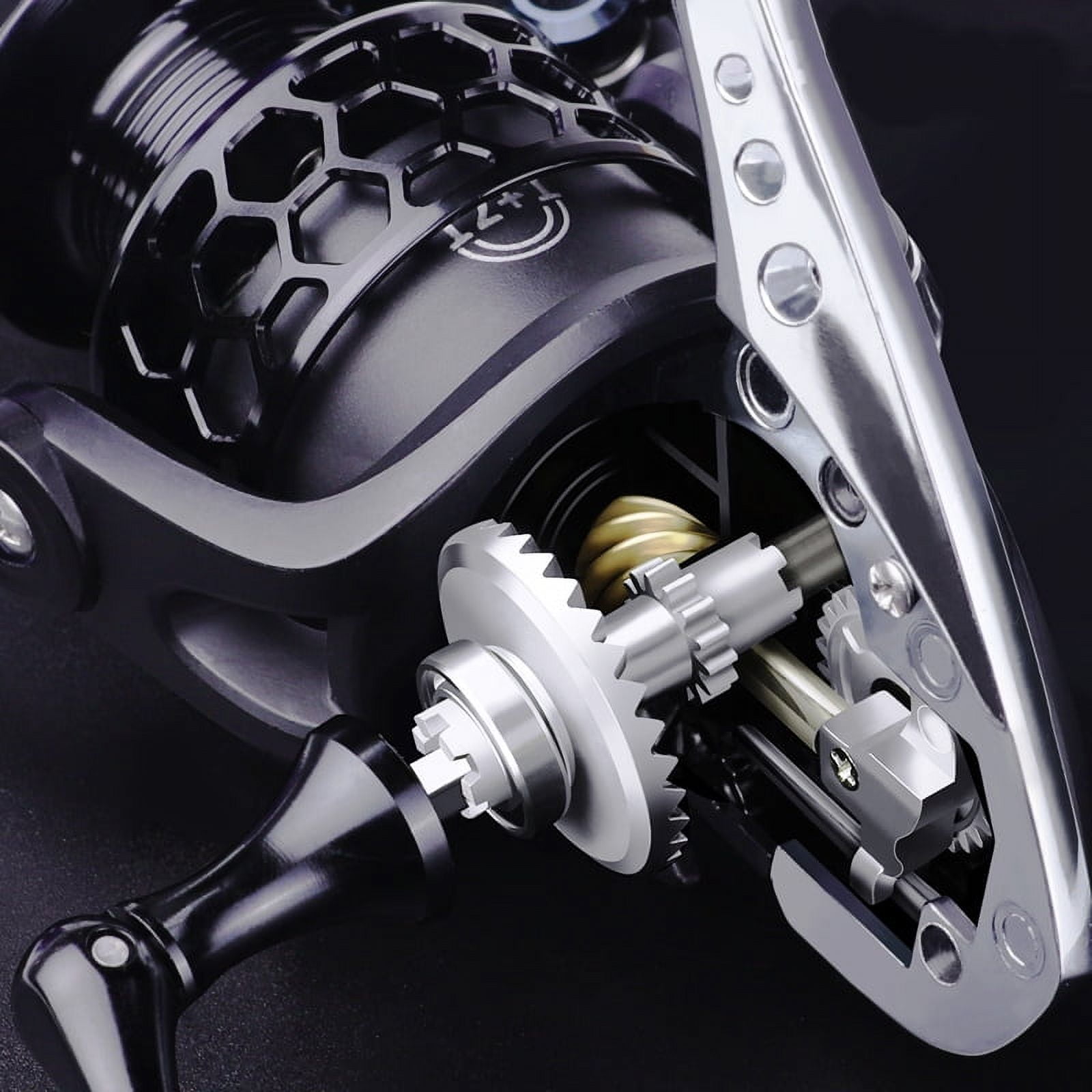 LINNHUE Fishing Reel GK1000-7000 5.2:1 Metal Spool Body Handle 8KG Max Drag Spinning Reel Saltwater Reel Fishing Accessories