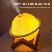 Moon Lamp Humidifier, 2 in 1 Moon Night Light & Humidifiers with USB Recharge, 3 Colors 3D LED Moon Light with Stand, Kids Friend Lover Birthday Gift Bedroom Home Decor 330ml