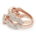 thumbnail image 4 of AFFY 1.50CT Moissanite Diamond Infinity Wedding Bridal Set for Women 18K Rose Gold over Silver-4, 4 of 8