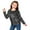 Black, variant on Girls Long Sleeve Tops, Pullover Party Crew Neck Dancing Sequin Clothes Silver Size 7-8