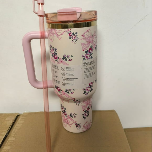 40oz Stanley Stainless Steel Car Cup With Handle Insulated Travel Mug