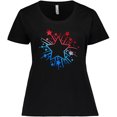 thumbnail image 3 of Inktastic Fourth of July Star Firework Women's Plus Size T-Shirt, 3 of 5