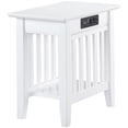 thumbnail image 1 of AFI Mission Solid Wood 14" End Table with Built in Charger in White, 1 of 10