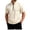A007-Khaki, variant on Sweatshirts For Men Short Sleeve Zip Up Mock Neck Sweatshirt Relaxed Fit Mens Casual Pullover Top with Pocket