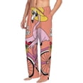 thumbnail image 6 of Salouo Flamingo Riding a Bicycle Print Pajama Pants for Men, Lounge Pants Elastic Waistband Casual Men's sleepwear Loungewear Sleep Pajama Pant -XX-Large, 6 of 7