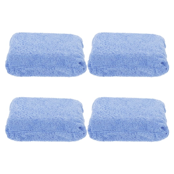 Moluckfu Washing Sponge Microfiber Sponge Blue 4Pcs