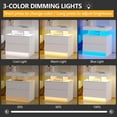 thumbnail image 3 of LVSOMT Nightstand with Charging Station and LED Light, Modern Night Stand with 2 Drawers, Smart Nightstand with USB Ports and Wireless Charger, Bedside Table for Bedroom, White, 3 of 7