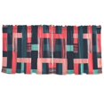 thumbnail image 7 of Yayeee Kitchen Curtains Tier Set of 2 Light Filtering 57"x36" Over Sink Window Panels, Pink Geometric, 7 of 7
