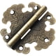 thumbnail image 1 of Bisagras antiguas de 4 piezas, bisagras de bronce antiguo para armarios decorativos, puertas de madera, bisagras de librería esquí esquí Gafas de esquí, 1 of 4