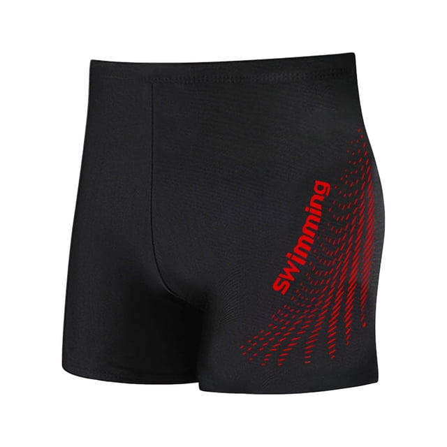 Qopobobo Mens Swim Trunks Swimming Shorts Men's Swimming Trunks Slim Light Proof Breathable Embarrassed Proof Printed In The Side Size for XXXXL,Red